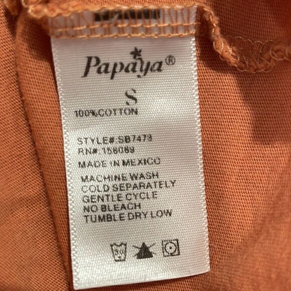 Papaya orange Arizona cropped Tee NWOT size S - Picture 6 of 6